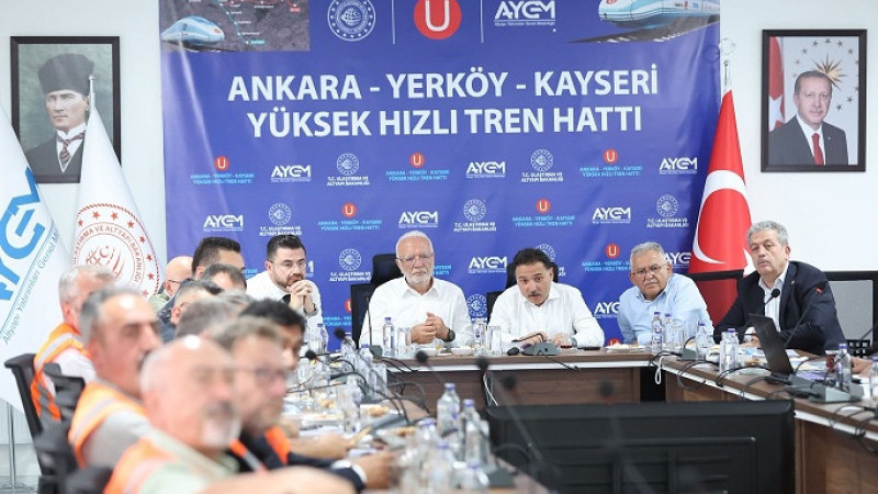 BÜYÜKKILIÇ, ELİTAŞ VE ATAŞ’TAN YÜKSEK HIZLI TREN HATTI PROJESİ ŞANTİYESİNDE İNCELEME